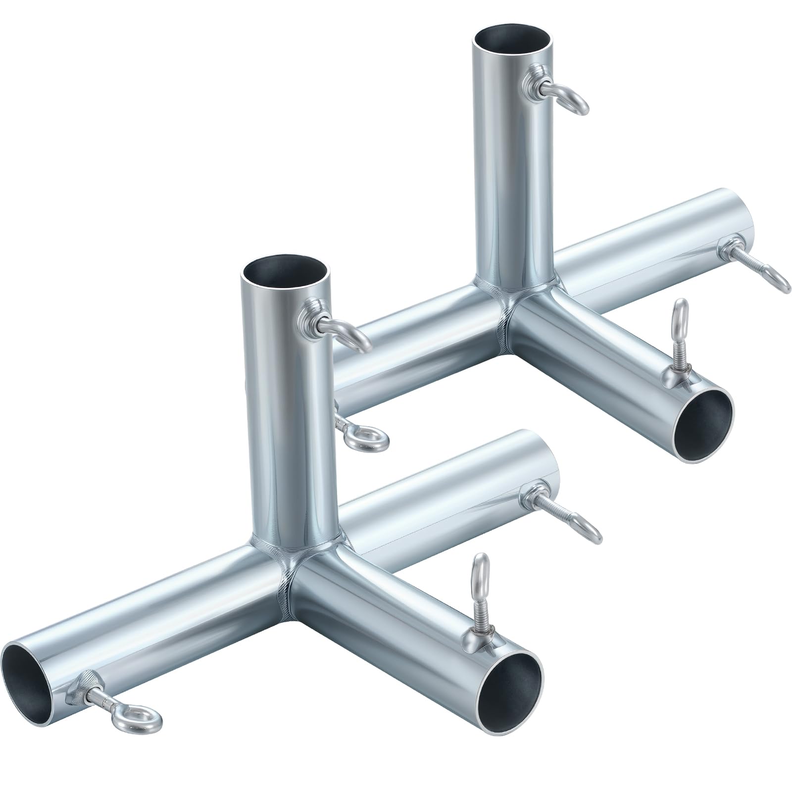 Photo 1 of Otoolling 2 Pcs 1" 4 Way Flat Edge Canopy Fitting Batting Cage Fitting for 1" EMT Pipe 1-3/16" Outer Diameter Canopies Heavy Duty Pole Connector