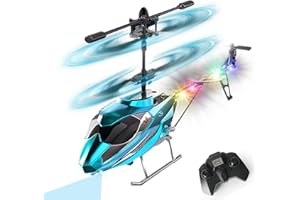 VATOS RC Helicopter for Boys, 2.4G Remote Control Helicopter with LED Light for Kids 12+ Years Old, Fixed Height, One-Key Take-Off, Indoor RC Planes Ideal Festival Gifts for Boys Adults