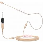 Pyle Omnidirectional Condenser Headset Microphone w/ 3.5mm &amp; 1/4" Plug | Condenser headset mic with 1/4 inch adapter, 1.2m cable and windscreen for presentations, teaching and voice use.