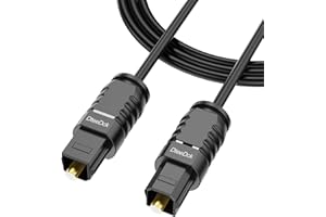 DteeDck Digital Optical Audio Cable 6 feet, Fiber Optic Cable Ultra-Thin Cord, SPDIF Toslink Optical Cable Compatible with TV Sound Bar Home Theater PS4 Xbox Samsung Vizio
