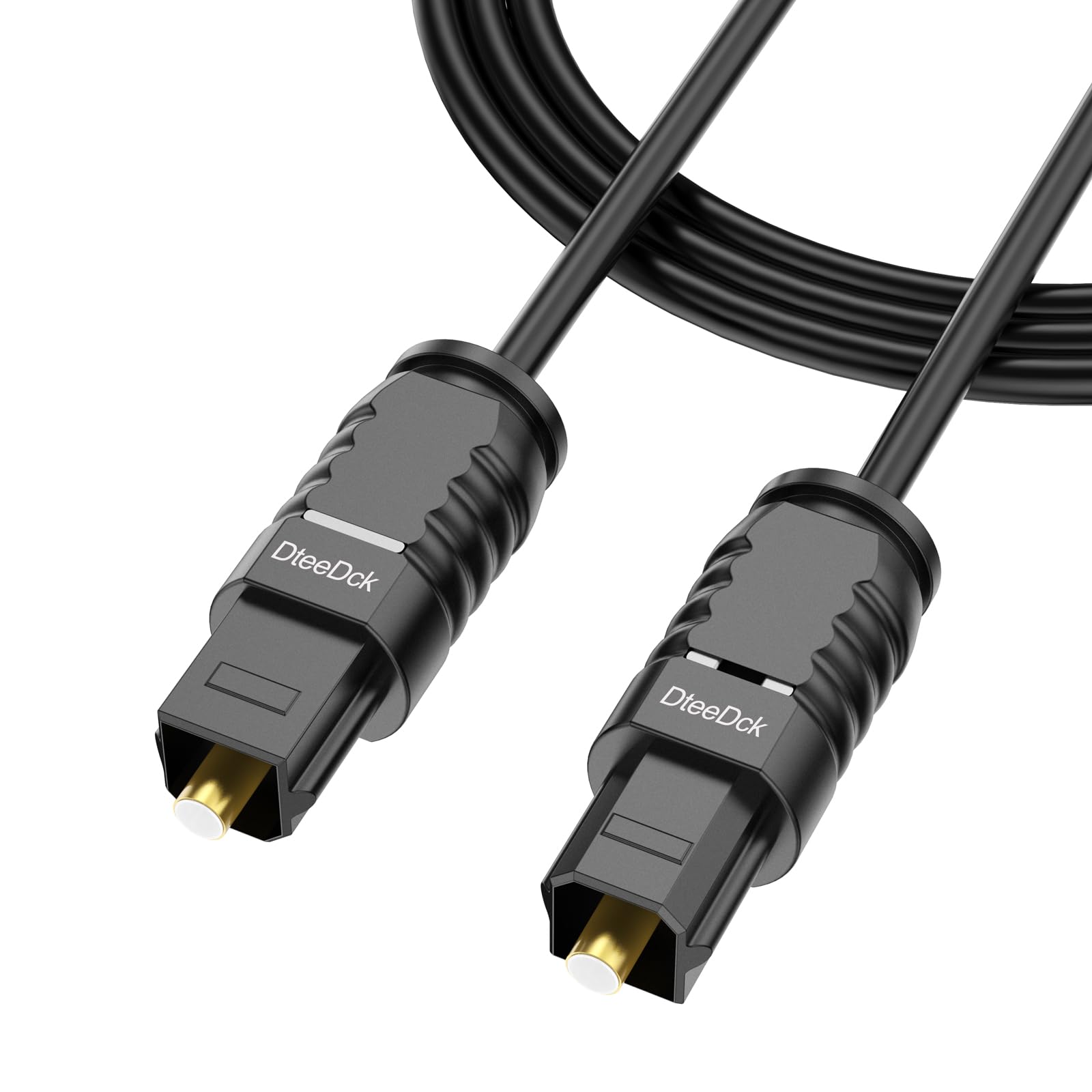 Photo 1 of DteeDck Digital Optical Audio Cable 6 feet, Fiber Optic Cable Ultra-Thin Cord, SPDIF Toslink Optical Cable Compatible with TV Sound Bar Home Theater PS4 Xbox Samsung Vizio