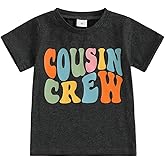 Cousin Crew Shirt for Toddler Boys Girls Cousin Matching Outfits T-Shirt Big Cousin Crewneck Pullover Tee Summer