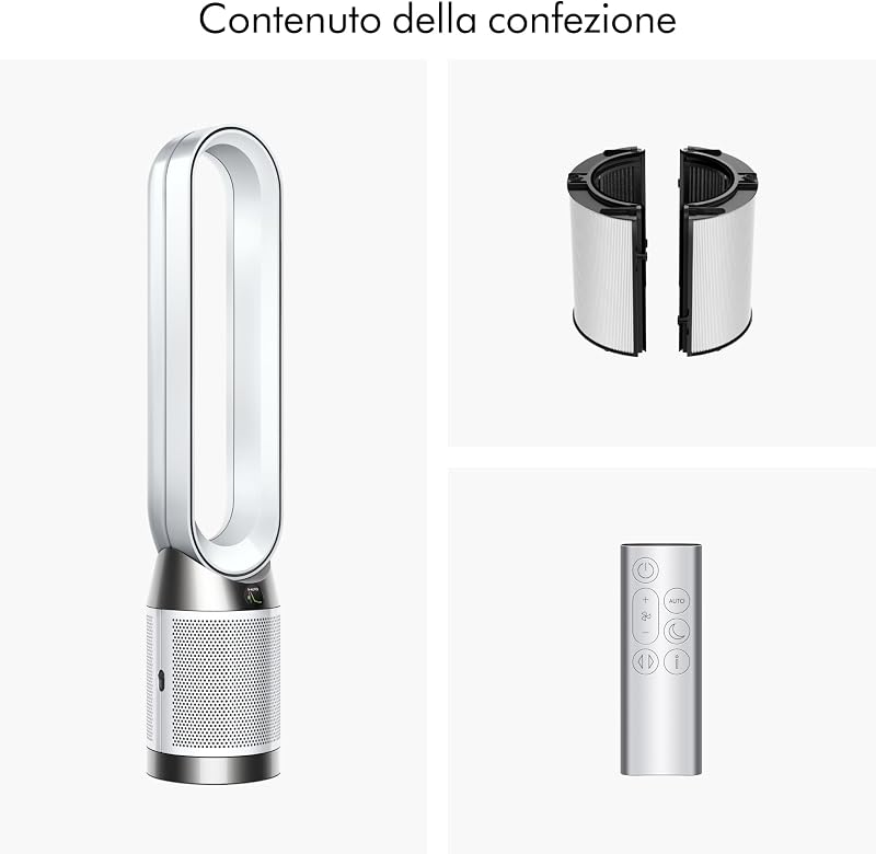 Purifier Cool™ PC1 Ventilatore a Torre con Purificatore d’Aria – Raffrescamento Potente e Purificazione dell’Aria in Tutto l’Ambiente, Controllo tramite App e Telecomando, Oscillazione a 350°