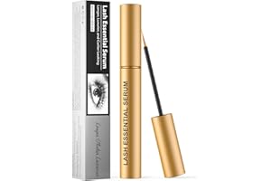 Feyano Eyelash Serum - Natural Comestic Eyelash Growth Serum for Longer, Thicker Lashes & Brows, Boost Lash Growth Serum Vegan & Cruelty-Free-Niacinamide, Centella Asiatica Leaf Extract(5 mL Gold)