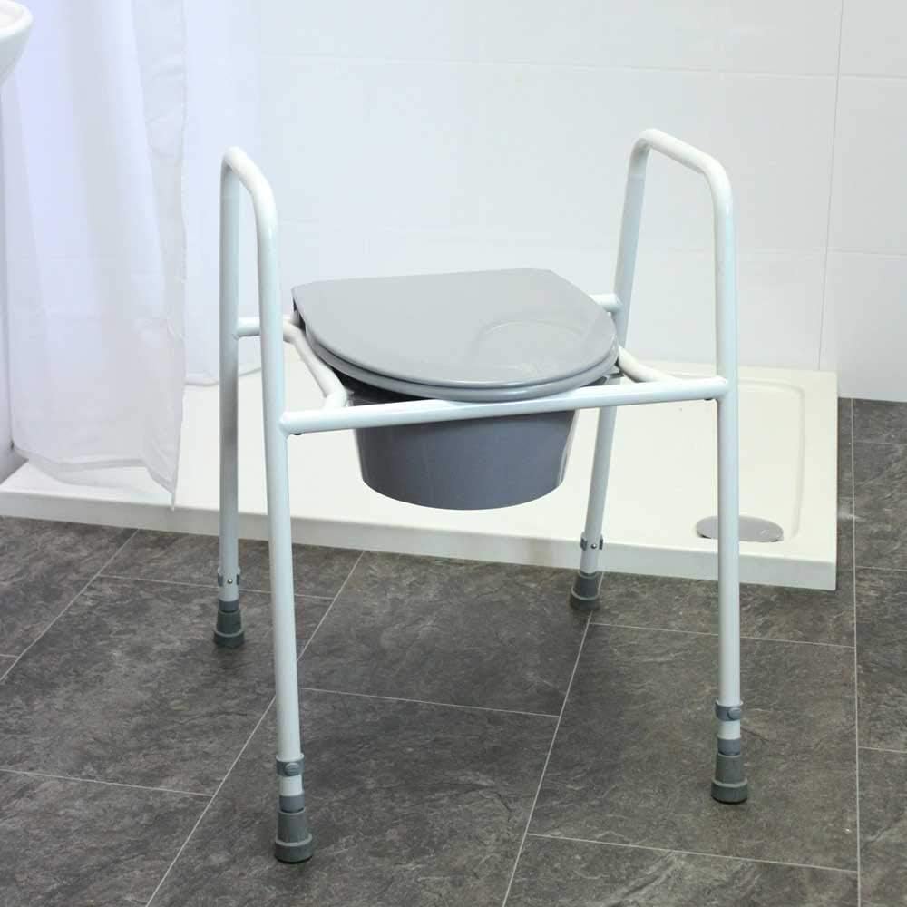 NRS Healthcare Height Adjustable Toilet Frame and Seat - Image 4