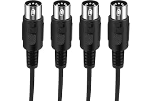 ZIYIZE MIDI Cable 2Pack 5Feet Male to Male 5-Pin MIDI Cable | Compatible with MIDI Keyboard, Keyboard Synth, Rack Synth, Sampler, External Sound Card, Sound Source and Other Music Gear