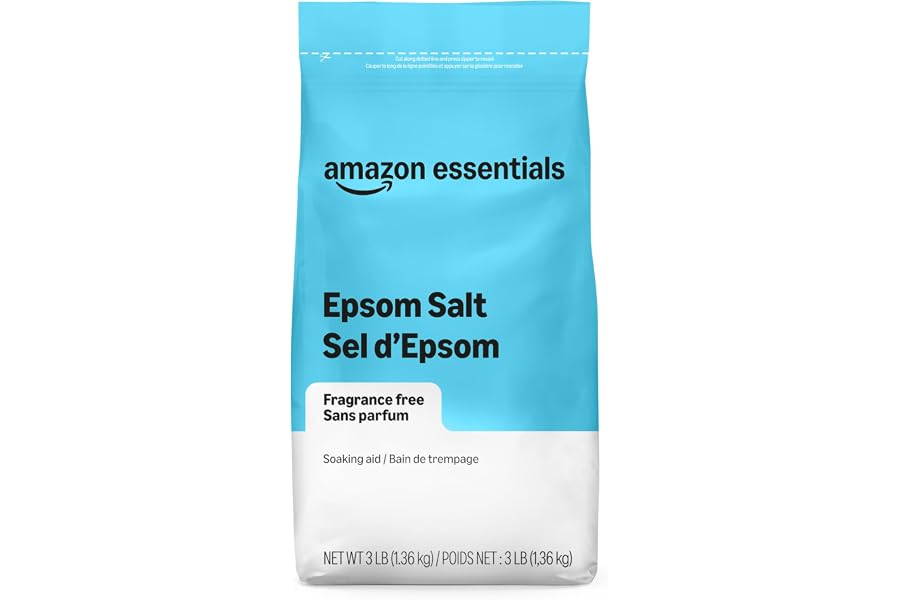 Amazon Essentials Epsom Salt Soak, Magnesium Sulfate USP, 3 Pound, 1-Pack (Previously Amazon Basics)