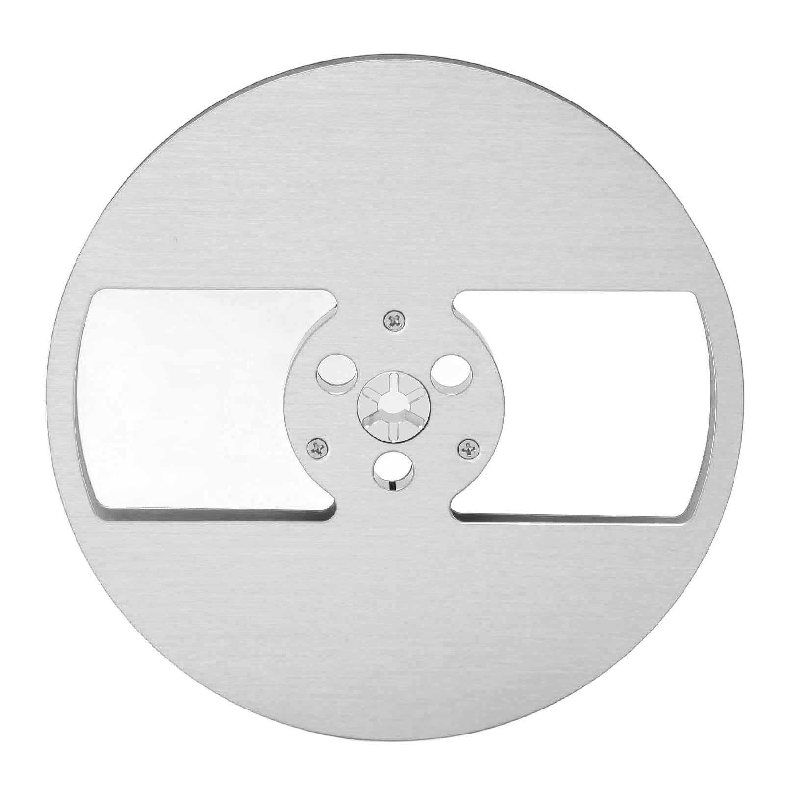 7 Inch Empty Reel, Aluminum Alloy 2 Hole Sound Tape Empty Reel, Replacement Part, 184g, for NAB Flange, Universal for Reel to Reel Tape (Silver)
