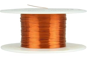 TEMCO INDUSTRIAL TEMCo 31 AWG Copper Magnet Wire - 2 oz 494 ft 200°C Magnetic Coil Winding