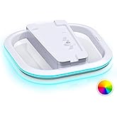 HONCAM Vertical Stand for PS5/PS5 Slim/PS5 Pro Consoles, PlayStation 5 Vertical Holder with 7 RGB Lights and a Screw, White