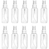 DEVILMAYCARE Pack of 10 Spray Bottle, Empty Plastic Clear Small Portable Travel Bottles With Fine Mist Sprayer, Refillable Le