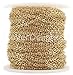 CleverDelights 2x3mm Cable Chain - Champagne Gold Color - 30 Feet