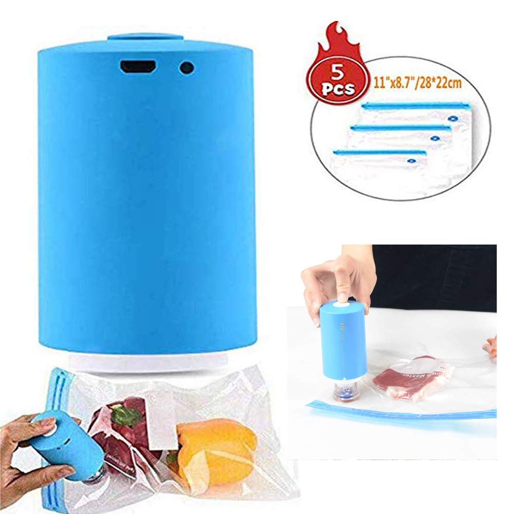 Aquarius CiCi Mini Vacuum Food Sealer Automatic Compression Portable Electric Air Pump for Kitchen