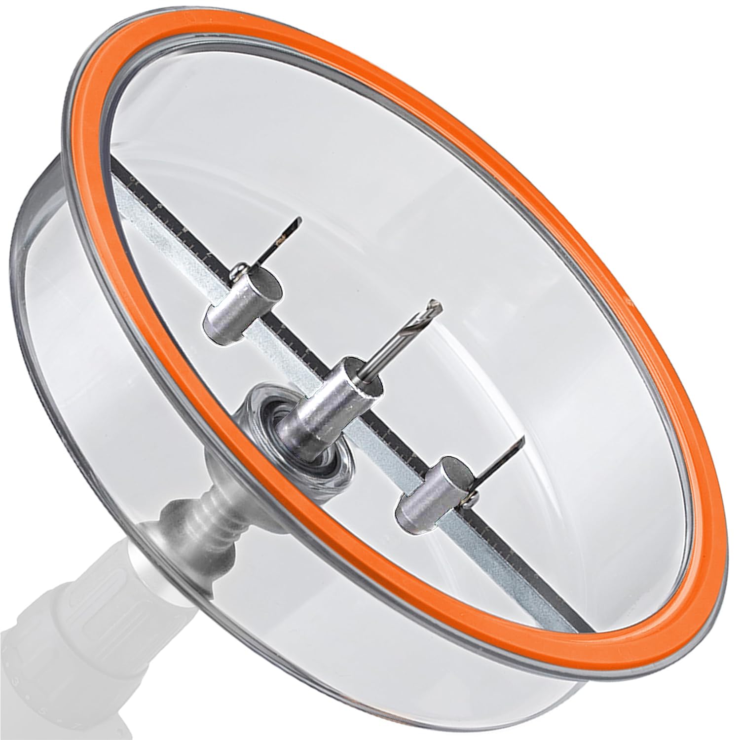 Photo 1 of Jonard Tools AHC-10, Professional Grade Round Hole Saw Cutter, Includes Dust Shield and Case, Cuts Plywood Plasterboard Sheetrock Acrylic Up to 1 1/16” Thick, Adjustable Hole Size 2.2” to 10”, Silver