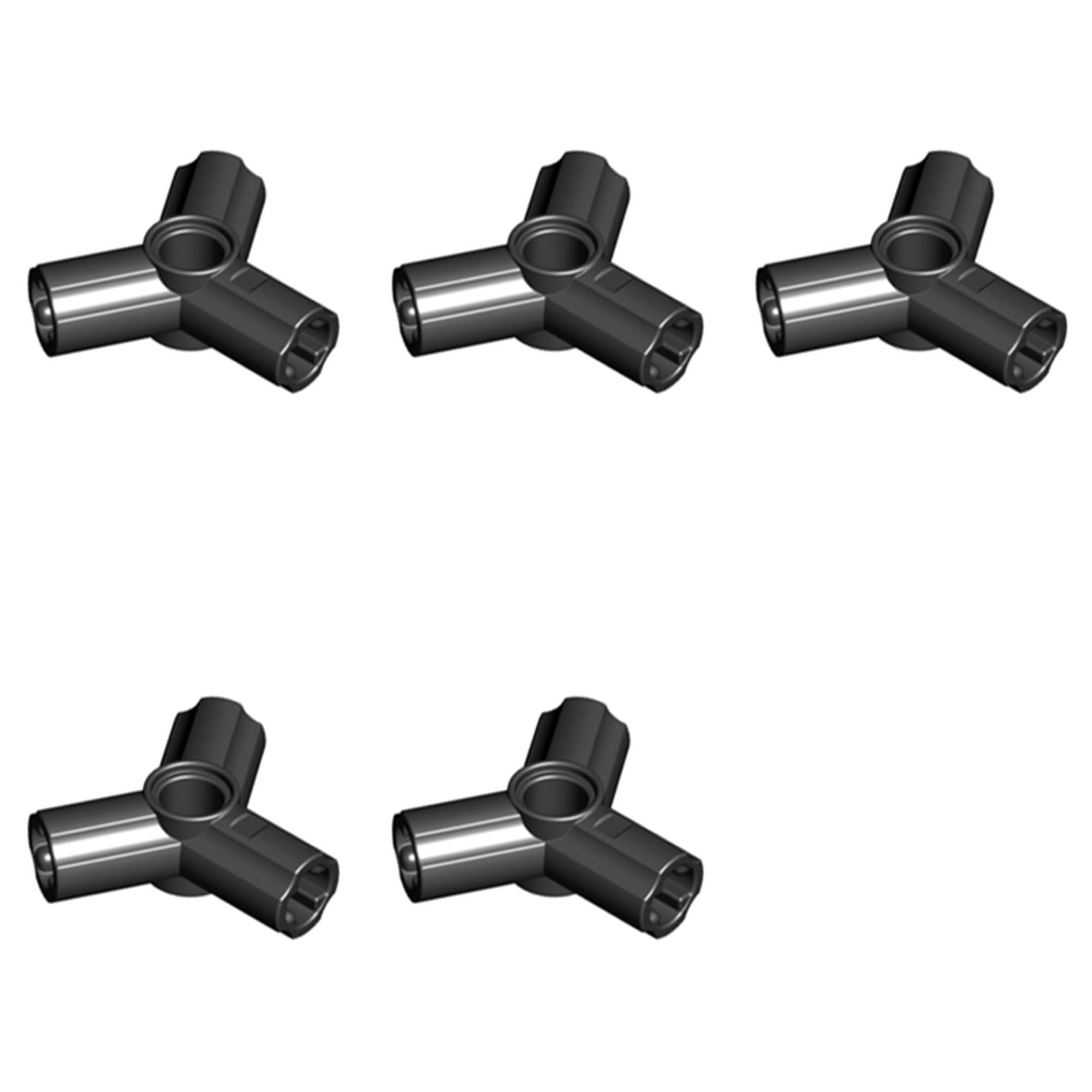 LEGO Technic, Axle and Pin Connector Angled Triple - 120 degrees, Part 10288 (Black, 5, Bricks)