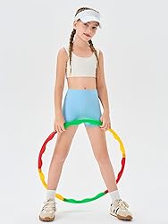 Haloumoning Girls Athletic Shorts Kids High Waisted