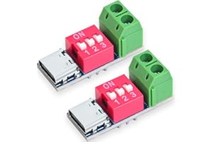 Seloky 6PCS USB-C PD/QC Fast Charge Trigger Module & Decoy Board - Dual-Port Voltage selector (5V/9V/12V/20V Output) Charger Power Delivery Boost Module