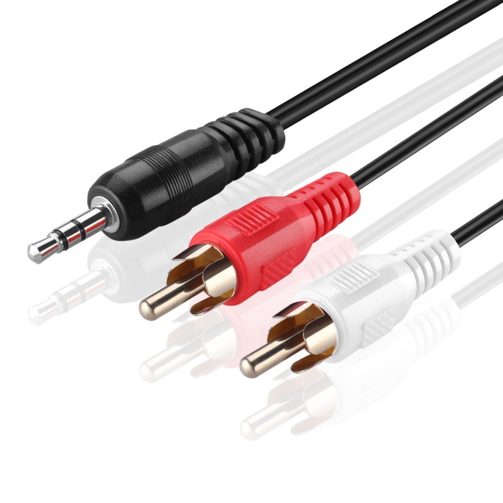 Amazon.com: TNP 3.5mm to RCA Audio Cable (30 Feet) Bi-Directional Male to  Male Gold Plated Connector AUX Auxiliary Headphone Jack Plug Y Adapter  Splitter ...