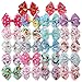 XIMA Hair Bows Clips For Girls Women 3.5inch Grosgrain Ribbon Bows With Alligator Clips Hair Accessories (22pcs with clip)