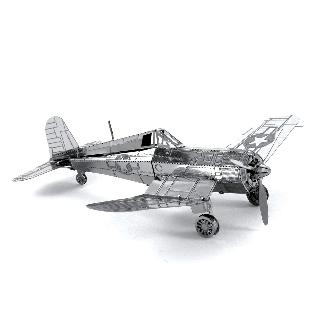 Fascinations MMS035 Metal Earth Metal Kits - Fighter Plane Vought F4U Corsair, Laser Cut 3D Construction Kit, 3D Metal Puzzle, DIY Model Kit with 1 Metal Board, from 14 Years — image 1