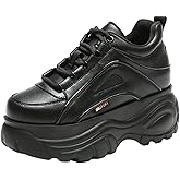 Jamron Women's High Platform Chunky Sneakers Lace-up Casual Dad Shoes