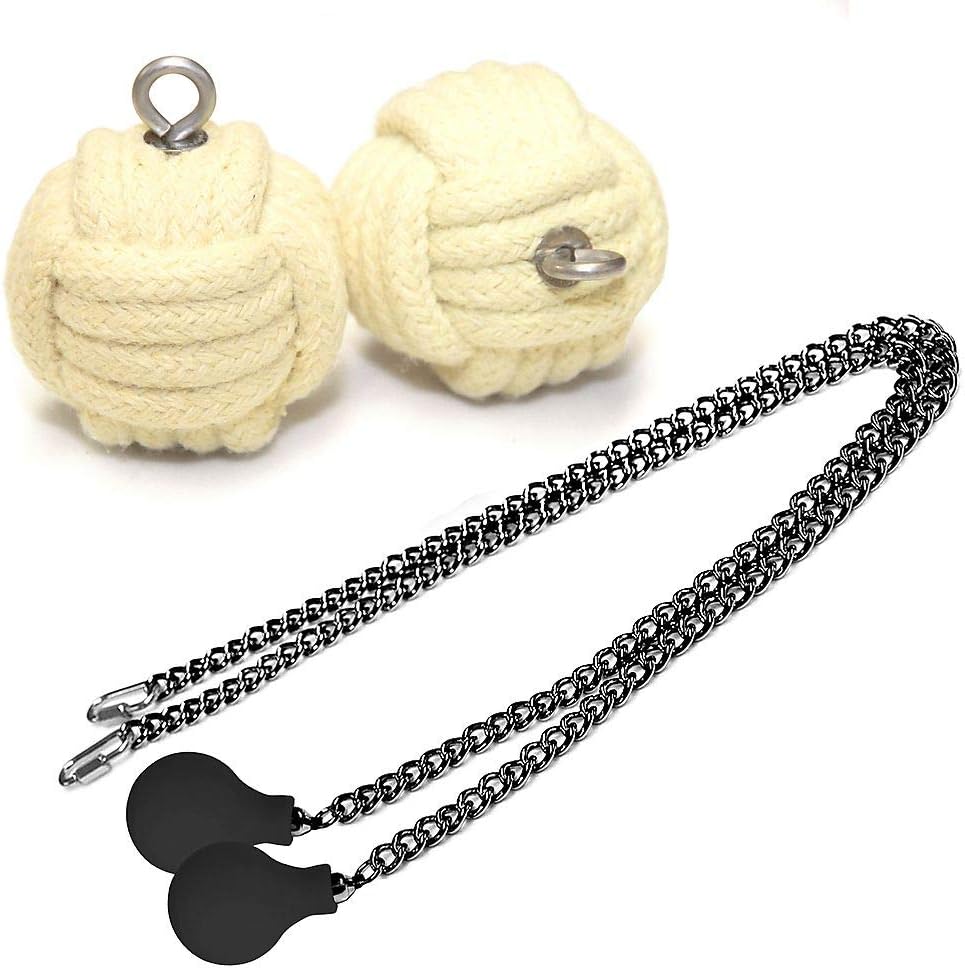 Pair of Pro WT4 Knob Monkey Fist Fire Poi Medium