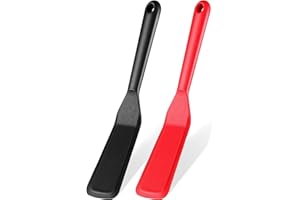 Red & Black Egg Spatulas are Heat Resistant Non-Stick Pancake Spatula - Silicone Spatulas are Used as Omlet Flipper for Cooki