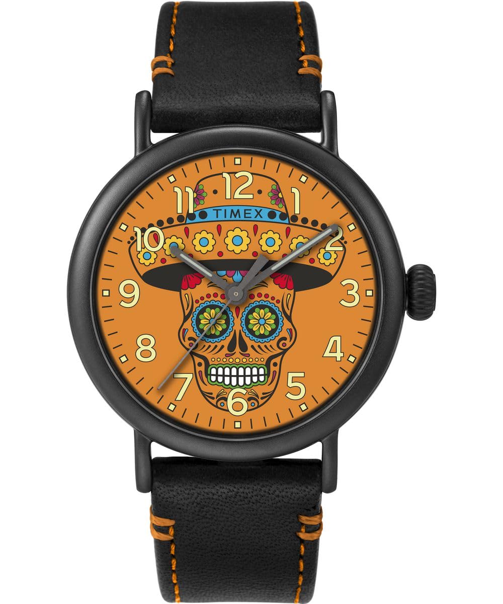 Timex Herren Analog Quarz Armbanduhr Waterbury Standard Dia de los Muertos