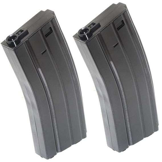 Airsoft 2pcs 140rd MidCap Mag Plastic Magazine for M4 M16 Series AEG Black Amazon.co.uk