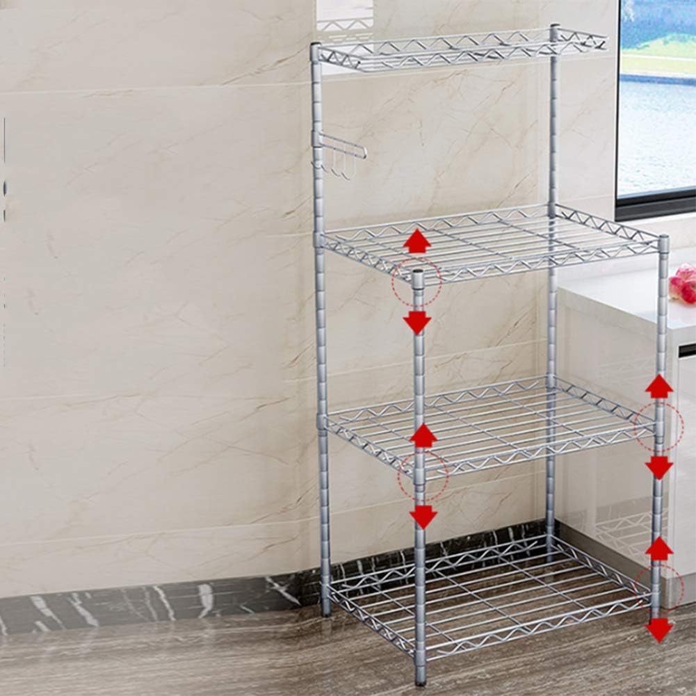 Rollwagen,Bäckerregal Küchenregal Standregal Mikrowellenhalter Bäcker