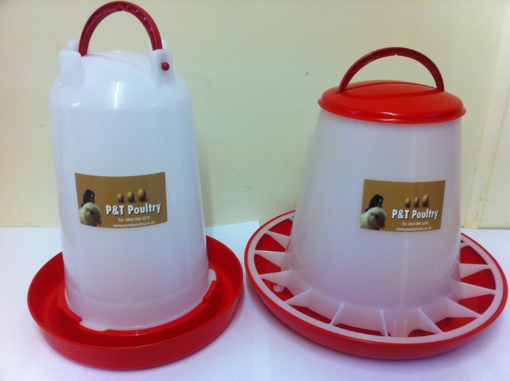 P T Poultry 3kg Feeder 3ltr Drinker For Chickens Hens Ducks