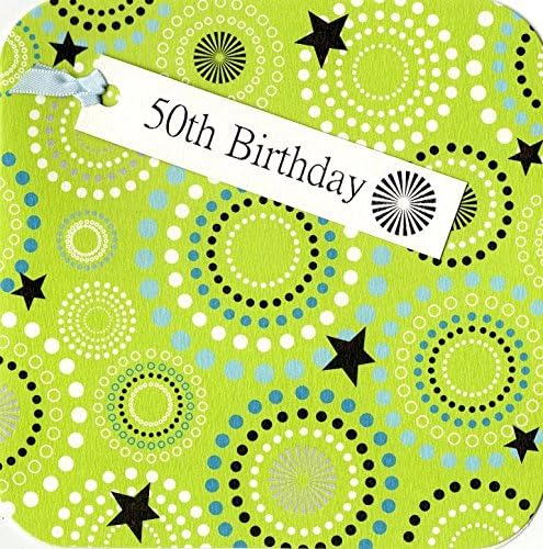 Tag Tastic 50Th Birthday Hand-Finished Card Greeting Cards By Yasmin