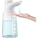 Greatmay Adjustable Automatic Soap Dispenser Touchless, 4 Adjustable Levels,Battery Powered Operated Sensor Liquid Soap Pump,Touch-Free Hand Sanitizer Dispenser