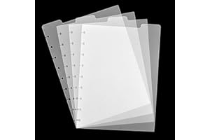 DOSTATNI 7” x 9.25” 4-Tab Classic Size 9 -Disc Planner Top Dividers Discbound Paper Planners Insert Supplies Divider Blank Index Dividers for Discbound Notebooks & Planners