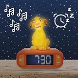 Lexibook Disney Lion King Simba Nightlight Alarm Clock LCD Backlit view 2