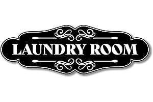 DIMARONGTON Laundry Room Sign for Door - 9x3 Dibond Laundry Decor for Laundry Room