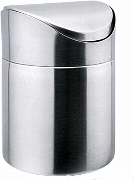 Amazon Com Fashionclubs Stainless Steel Desk Trash Bin Countertop
