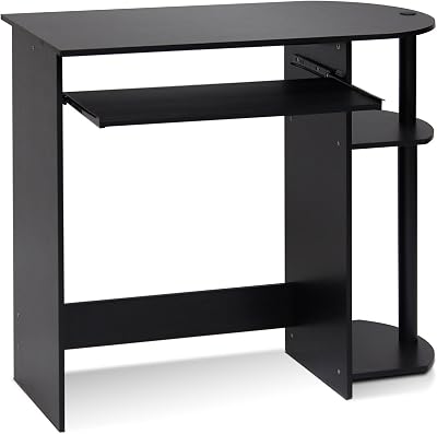 Furinno Simplistic Easy Assembly Computer Desk Espresso 80 W x 73 H x 40 D cm