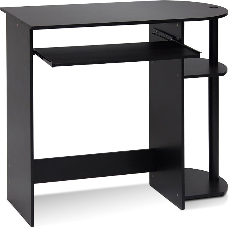 Furinno Simplistic Easy Assembly Computer Desk Espresso 80 W x 73 H x 40 D cm