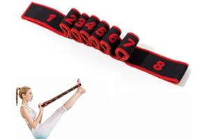 Fitness Resistance Band for Stretching and Yoga, Number Stretch Resistance Band with Clear Markings, 8-Section Elastic Traini