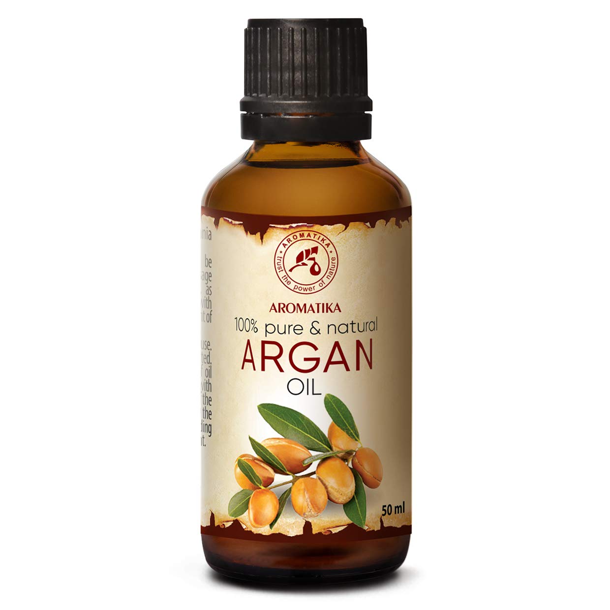 Argan Oil 50ml - Cold Pressed - Argania Spinosa Kernel Oil - Morocco - 100% Pure & Natural Moroccan Agran Oil - Best for Hair - Skin - Face - Body - Relaxation - Massage - Spa