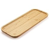 Bamboo Vanity Tray, Bathroom Counter Tray, Toilet Tank Top Tray for Organizing and Decor Display, 14.2 x 6 x 0.8 inch