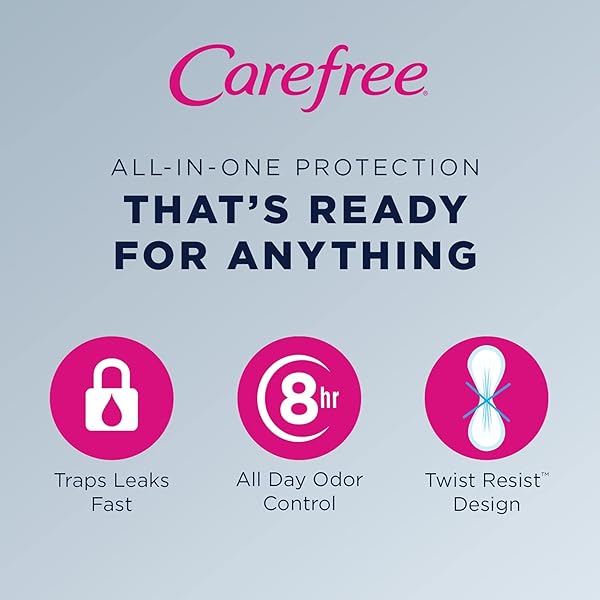 CAREFREE ACTI-FRESH BODY SHAPED REGULAR PANTILINERS, FRESH SCENTED, 54 COUNT (PACK OF 1) , PACKAGE MAY VARY