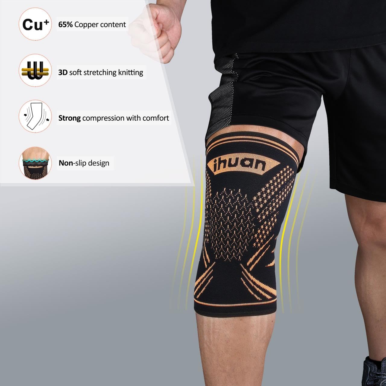 Mua ihuan Copper Knee Braces Sleeves for Knee Pain Women Men ...