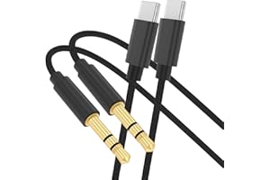 2PACK USB C to 3.5mm Audio Aux Jack Cable – 3.3ft Type-C to 3.5mm Headphone and Car Stereo Cord, Compatible for iPhone 16 Pro