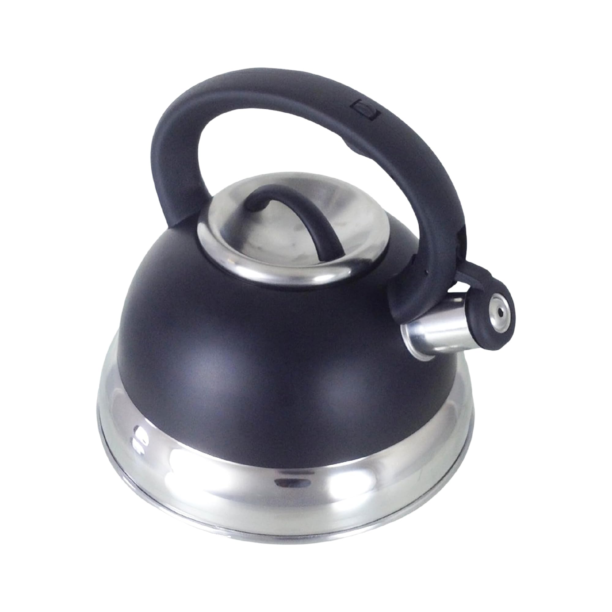 Buckingham Stainless Steel Stove Top Induction Gas Whistling Kettle 3.0 L Black 3 liters by Buckingham