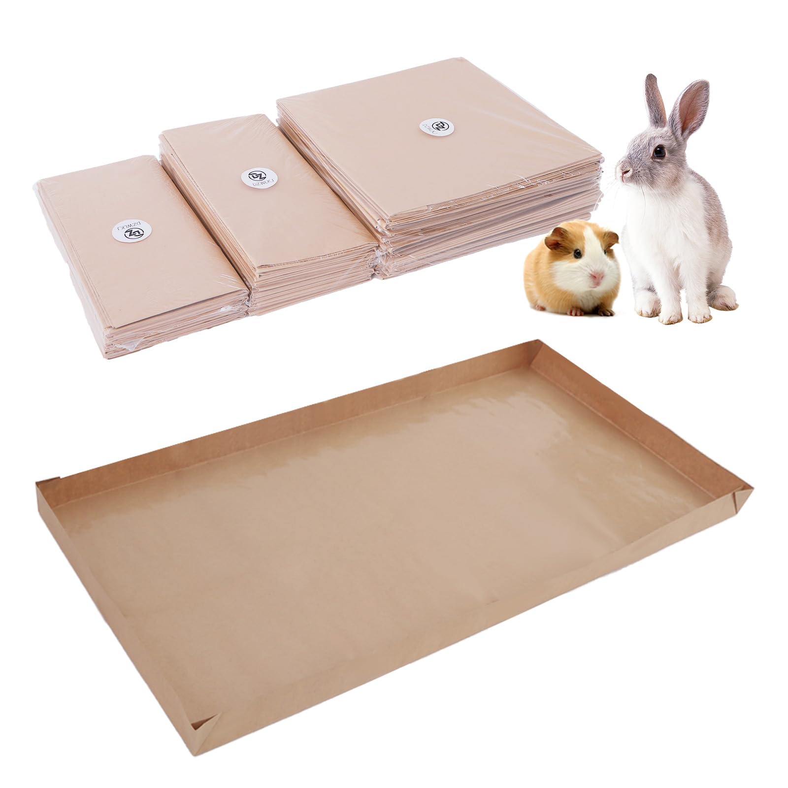 Photo 1 of Disposable Guinea Pig Cage Liners, 48" x24 Large Liner Bag for Guinea Pig Cage Bottom, Water-Resistant Kraft Paper?25Pcs