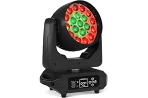 High Brightness Classic Lrye Zoom Wash Moving Head DMX Light 19X15W RGBW Disco LED Beam for DJ Party Show Event