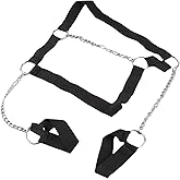 Men Chest Harness, Black Punk Style Adjustable Tightness PU Metal Chain Half Harness Punk Belt Men Top Chest Suspender for Cosplay Party