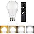 OUTON A19 LED Light Bulb with Remote Control, Efficient 9W LED Bulb (60Watt Equivalent), 810 LM, Dimmable, 3000K-6000K, E26 Base, Light Bulb with Timer for Living Room, Bedroom, 1Bulb & Remote